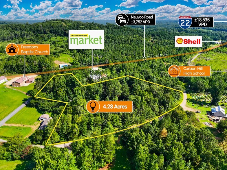More Photos Of adj. to 1624 Nauvoo Road, Carbon Hill Land For Sale