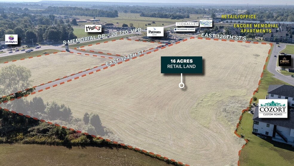 Primary Photo Of NWC of E 126th St S & S Memorial Dr, Bixby Land For Sale