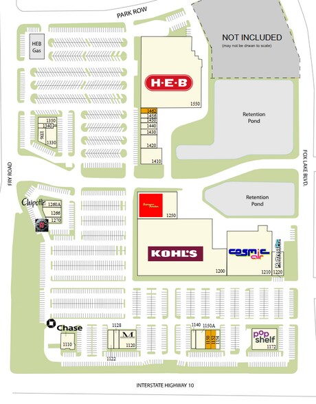 More Photos Of 1110-1550 Fry Rd, Houston General Retail For Lease