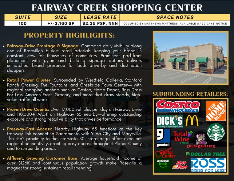 More Photos Of 9650 Fairway Dr, Roseville Freestanding For Lease