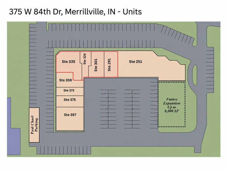 More Photos Of 251-397 W 84th Dr, Merrillville Flex For Lease