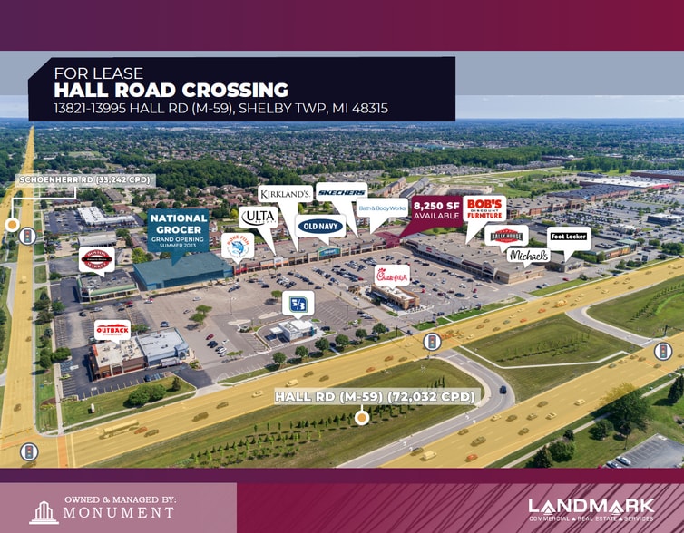 More Photos Of 13821-13995 Hall Rd, Shelby Township Storefront For Lease