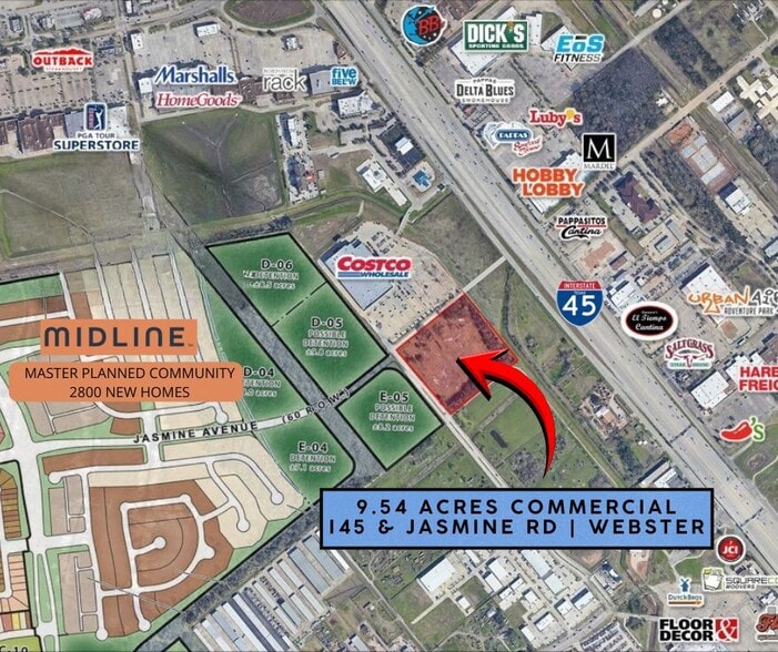 Primary Photo Of I-45 & Jasmine Ave, Webster Land For Sale