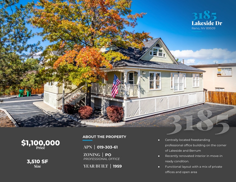 More Photos Of 3185 Lakeside Dr, Reno Office For Sale