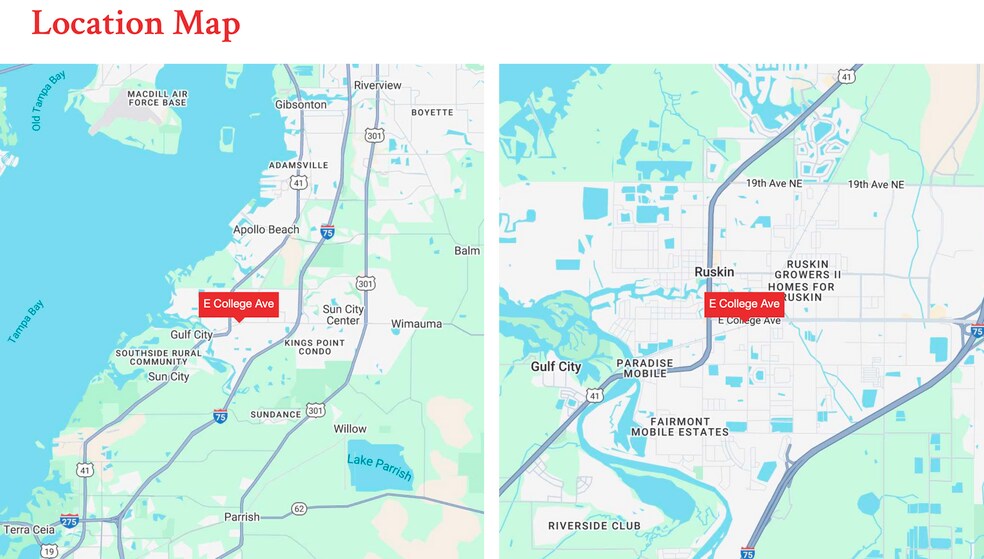 More Photos Of E. College & 6th St SE ave, Ruskin Land For Sale