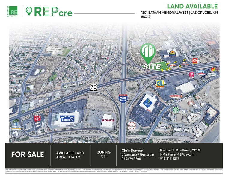 Primary Photo Of 1501 Bataan Memorial W, Las Cruces Land For Sale