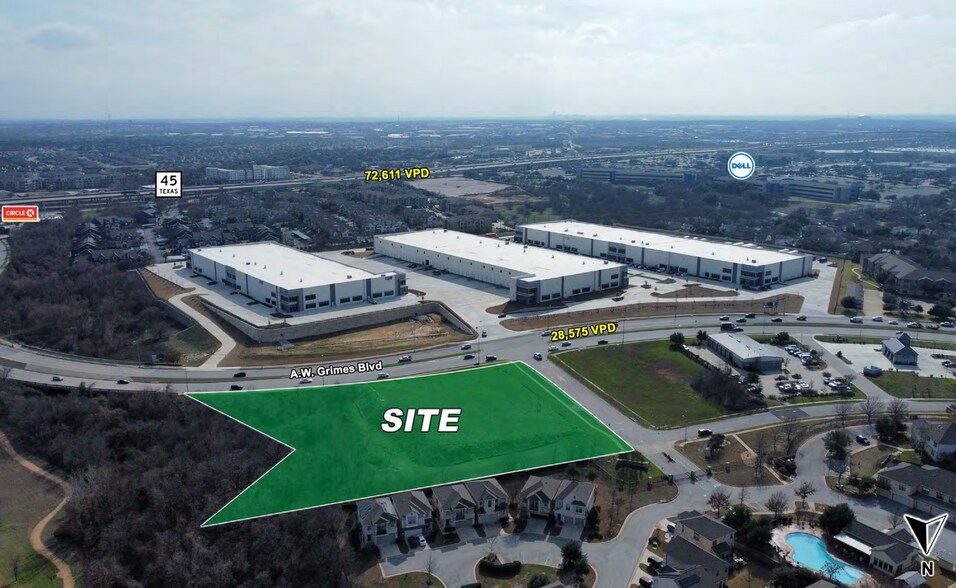 More Photos Of 2111 A.W. Grimes Blvd, Round Rock Land For Sale