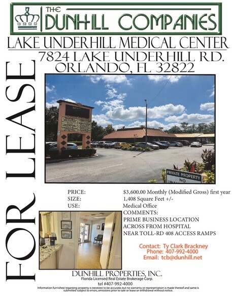 More Photos Of 7824 Lake Underhill Rd, Orlando Medical For Lease