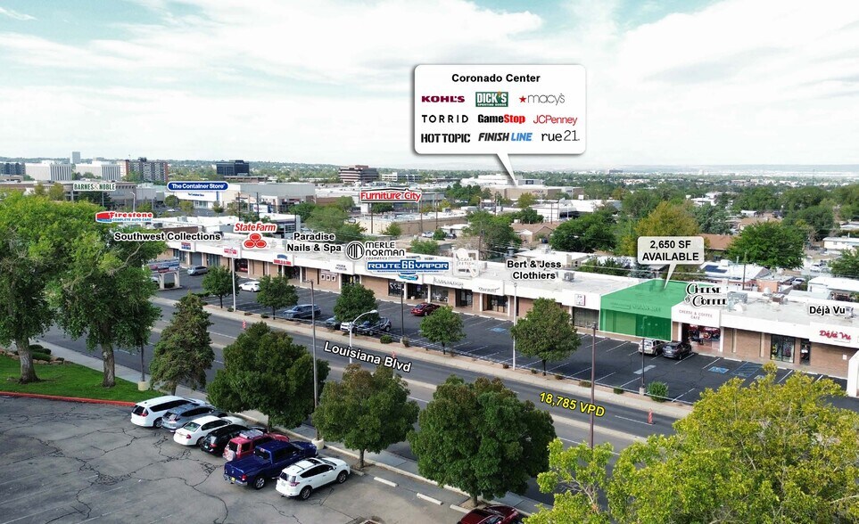 More Photos Of 2633-2685 Louisiana Blvd NE, Albuquerque Storefront For Lease