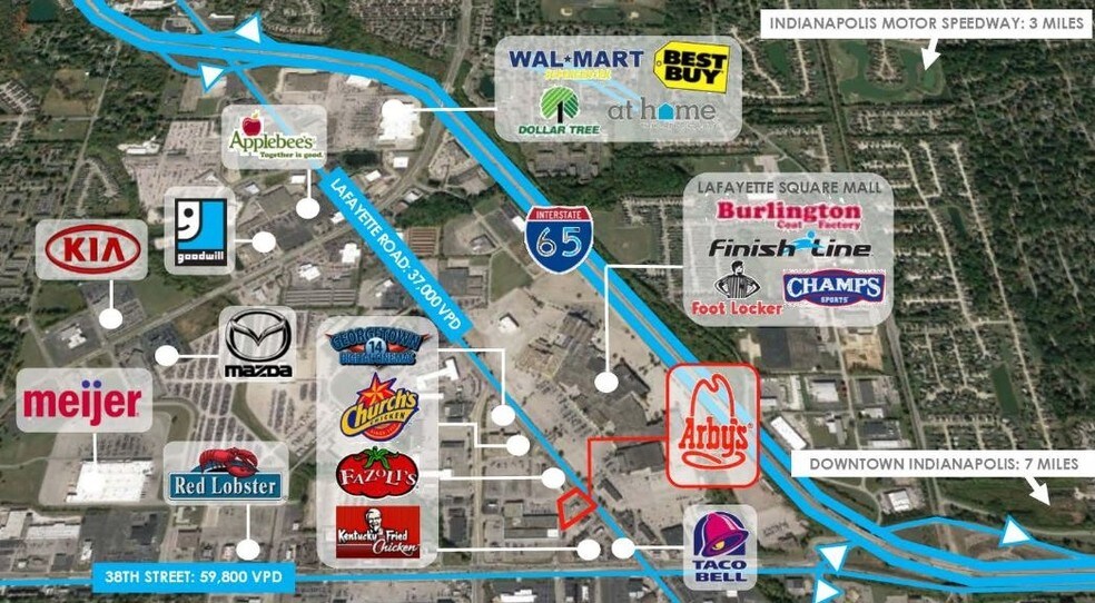 More Photos Of 3846 Lafayette Rd, Indianapolis Fast Food For Lease