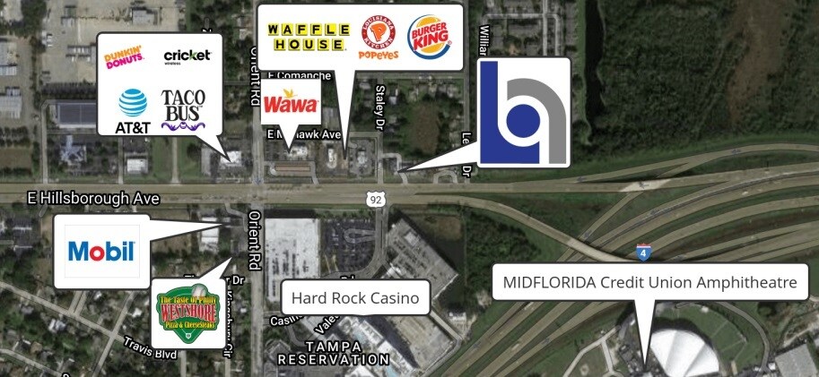 More Photos Of 7702 E Hillsborough Ave, Tampa General Retail For Lease