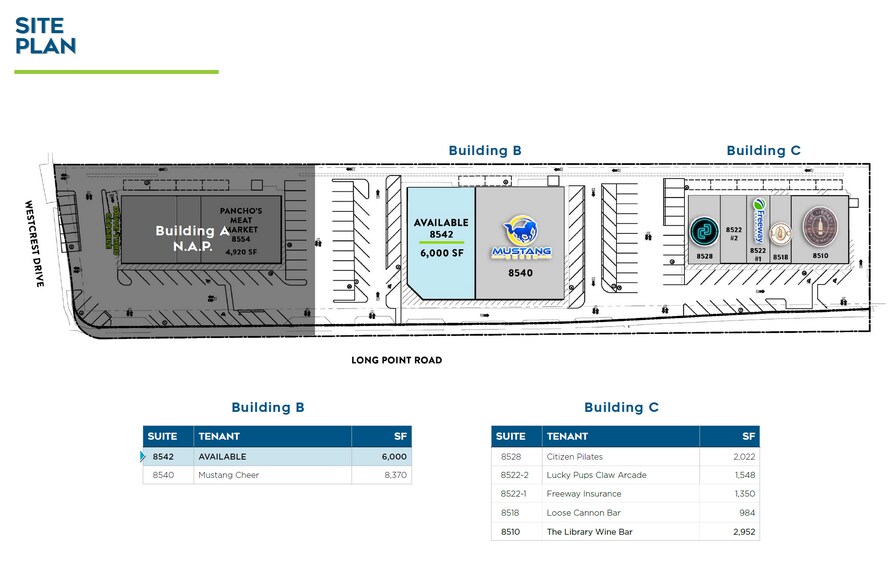 More Photos Of 8510-8528 Long Point Rd, Houston Unknown For Lease