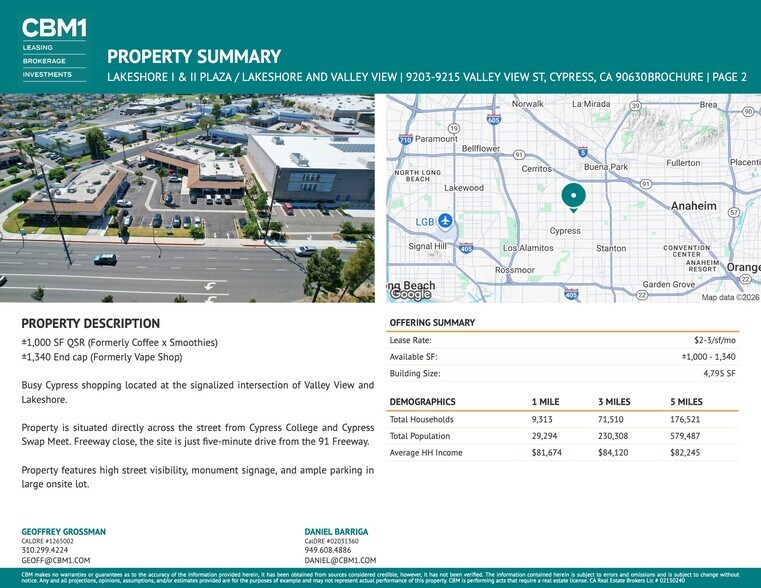 More Photos Of 9203-9215 Valley View St, Cypress Unknown For Lease