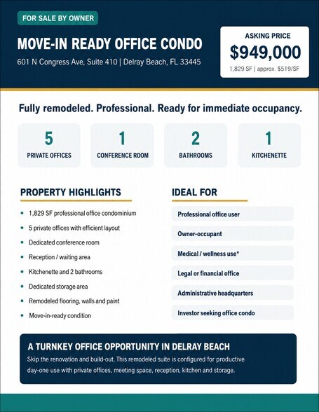 More Photos Of 601 N Congress Ave, Delray Beach Medical For Sale