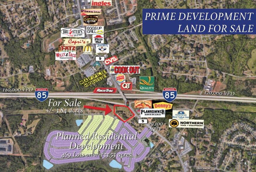 Primary Photo Of Boiling Springs Hwy & I-85, Boiling Springs Land For Sale