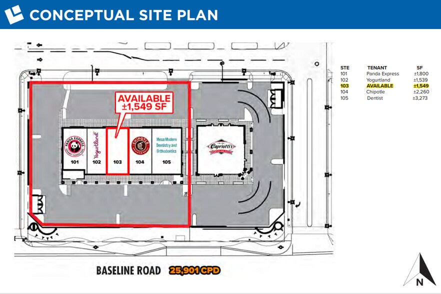 More Photos Of 3440 E Baseline Rd, Mesa General Retail For Lease