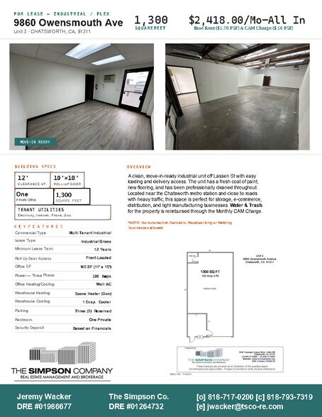 More Photos Of 9850-9860 Owensmouth Ave, Chatsworth Manufacturing For Lease