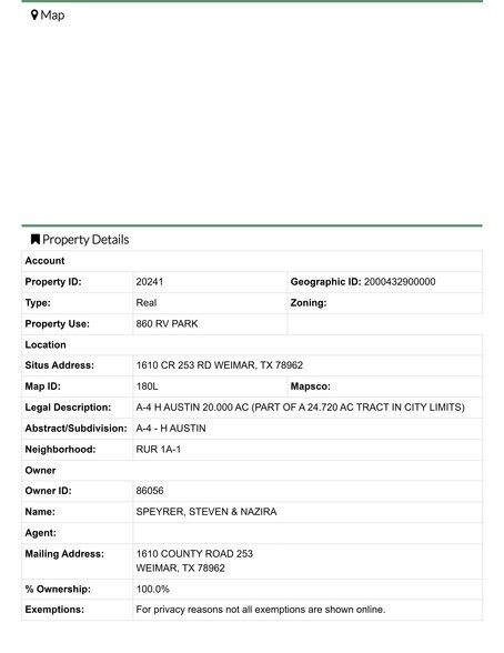 More Photos Of 1610 County Road 253, Weimar Trailer Camper Park For Sale