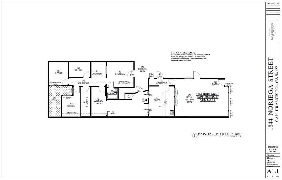 More Photos Of 1842 Noriega St, San Francisco Storefront Retail Office For Lease