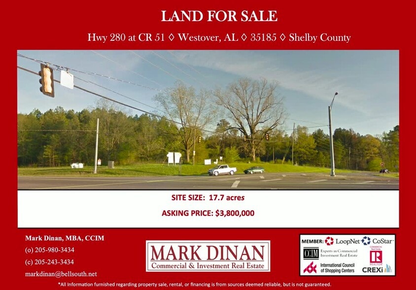 Primary Photo Of U.S. Highway 280 at CR 51, Westover Land For Sale