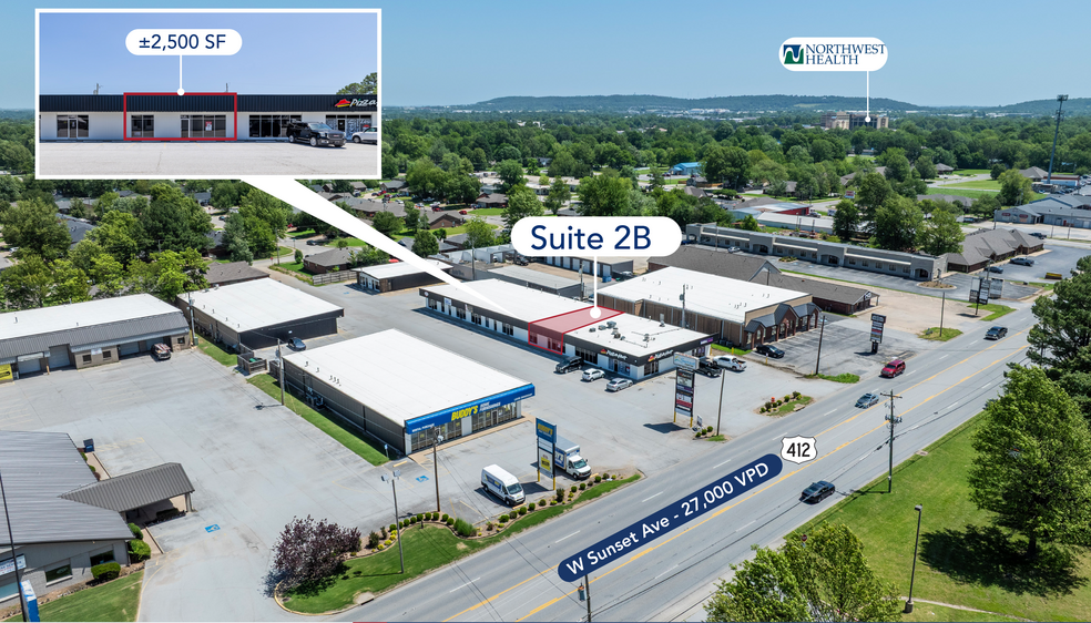 Primary Photo Of 1772 W Sunset Ave, Springdale Storefront Retail Office For Lease