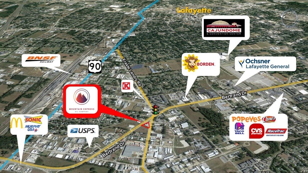 More Photos Of 1611 Bertrand Dr, Lafayette Service Station For Lease
