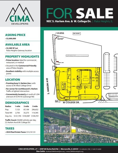 More Photos Of NEC S Harlem Ave & W College Dr, Palos Heights Land For Sale