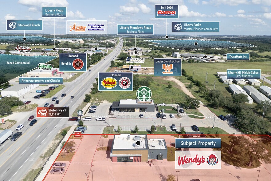 More Photos Of 13001 TX-29, Liberty Hill Fast Food For Sale