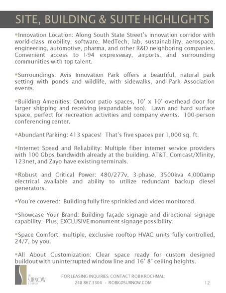 More Photos Of 880 Technology Dr, Ann Arbor Light Distribution For Lease