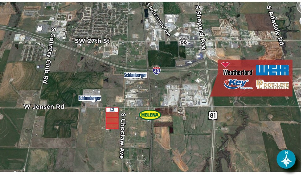 Primary Photo Of SW/c W Jensen Rd & S Choctaw Ave, El Reno Land For Sale