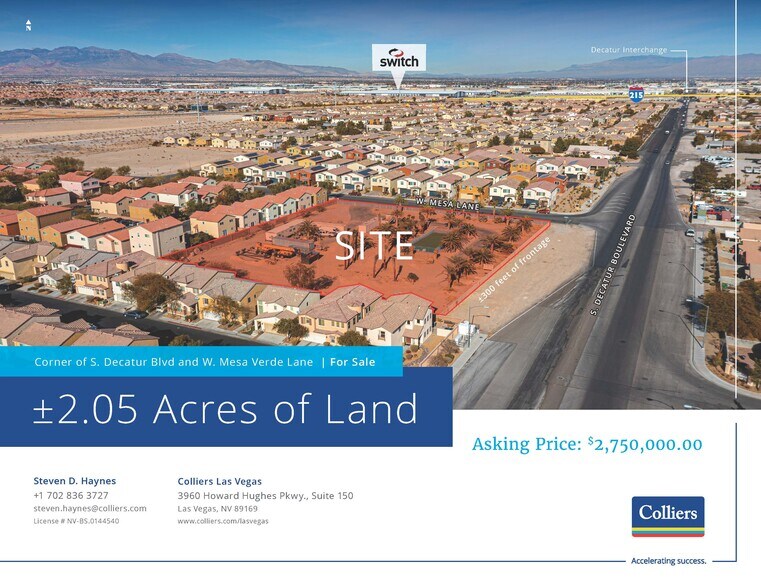 Primary Photo Of 7925 S Decatur Blvd, Las Vegas Land For Sale