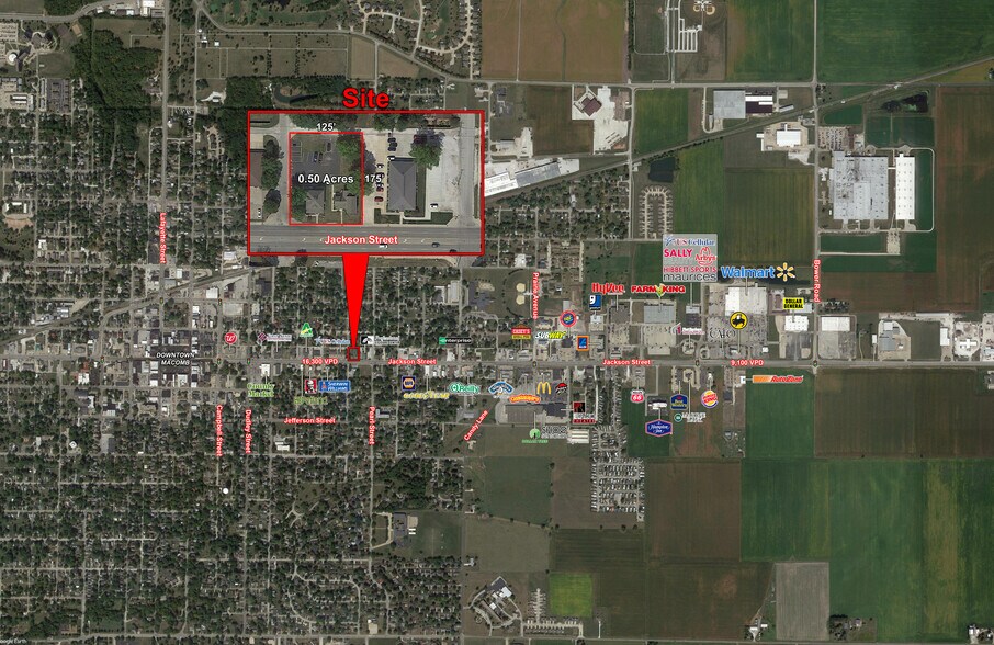 Primary Photo Of Nec Jackson St & College St, Macomb Convenience Store For Lease