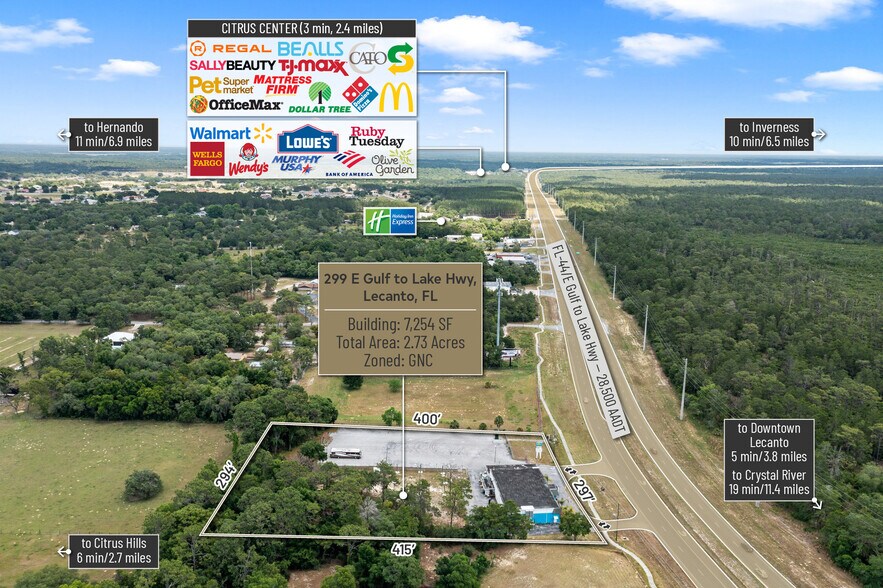 More Photos Of 299 E Gulf To Lake Hwy, Lecanto Storefront For Sale