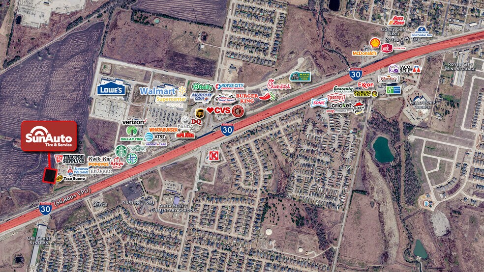 More Photos Of 526 W Interstate 30, Royse City Freestanding For Sale