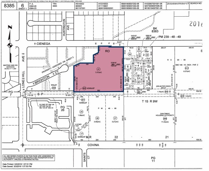 Primary Photo Of 914 W Cienega Ave, San Dimas Land For Sale