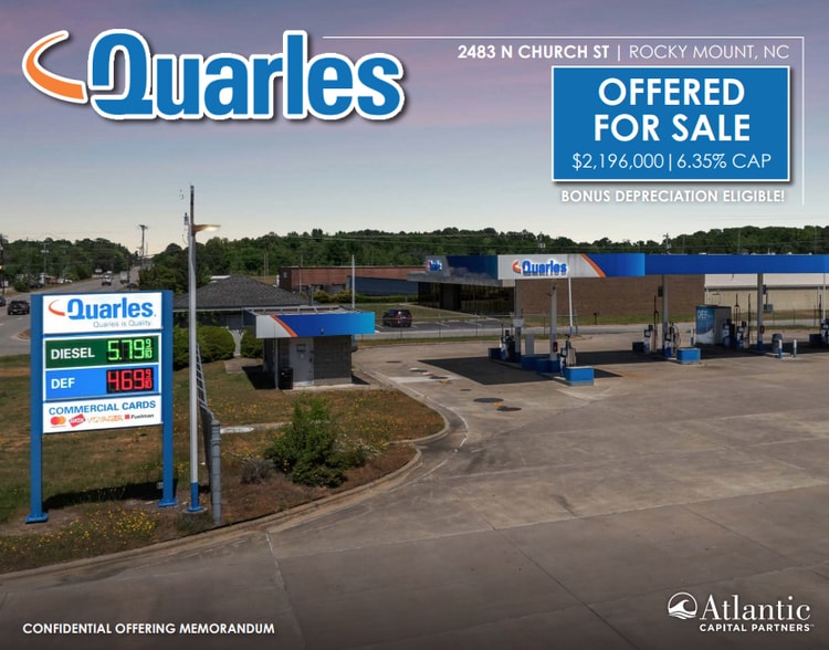 Primary Photo Of 2483 N Church St, Rocky Mount Service Station For Sale