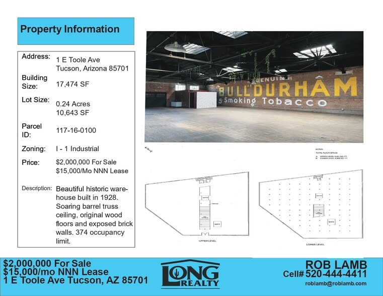More Photos Of 1 E Toole Ave, Tucson Storefront Retail Office For Sale