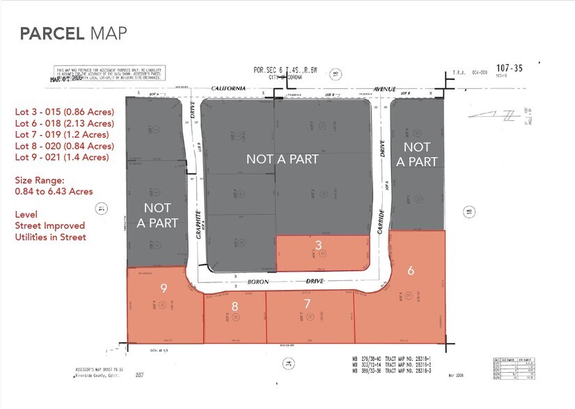 More Photos Of BORON DRIVE & CARBIDE DRIVE, Corona Land For Sale