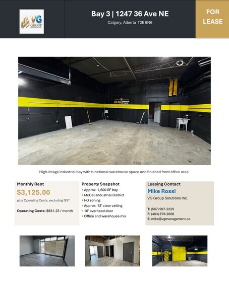 More Photos Of 1247 36th Ave NE, Calgary Warehouse For Lease