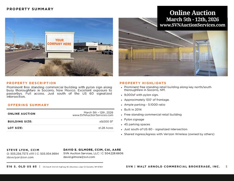 More Photos Of 516 Highway 85, Socorro Freestanding For Sale