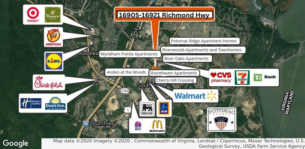 More Photos Of 16905 Richmond Hwy, Dumfries Land For Sale
