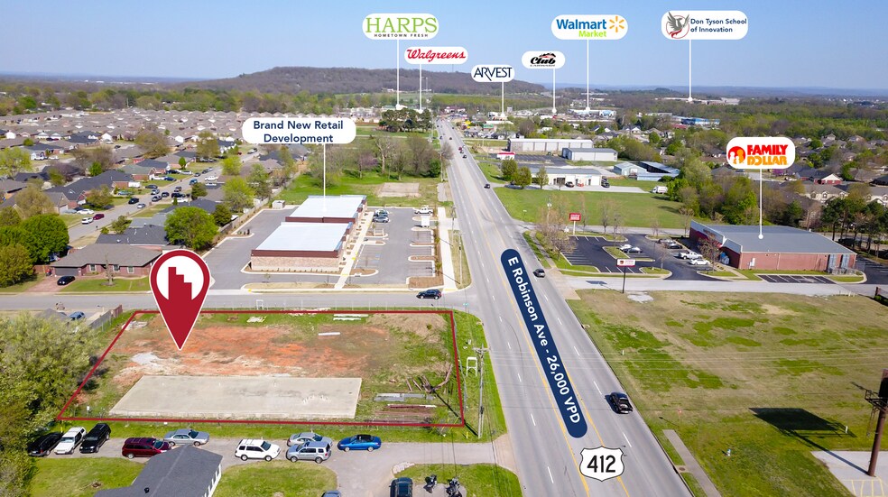 Primary Photo Of 2522 E Robinson Ave, Springdale Land For Sale