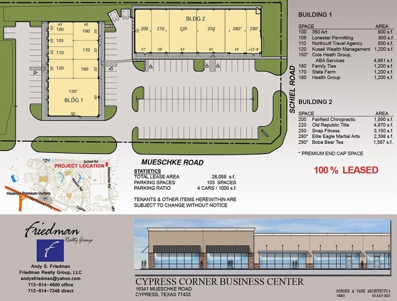 More Photos Of 16341 Mueschke Rd, Cypress Storefront For Lease