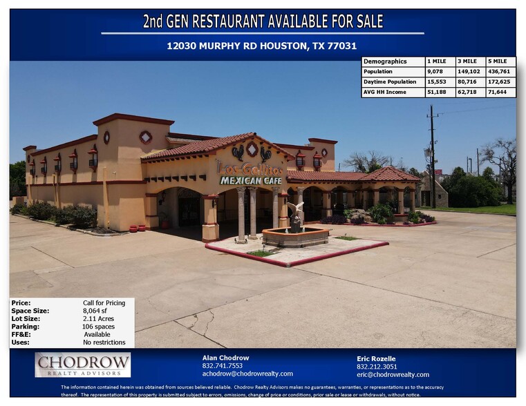 Primary Photo Of 12030 Murphy Rd, Houston Restaurant For Sale