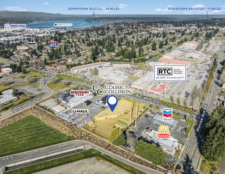 Primary Photo Of 3205 NE 4th St, Renton Auto Repair For Sale