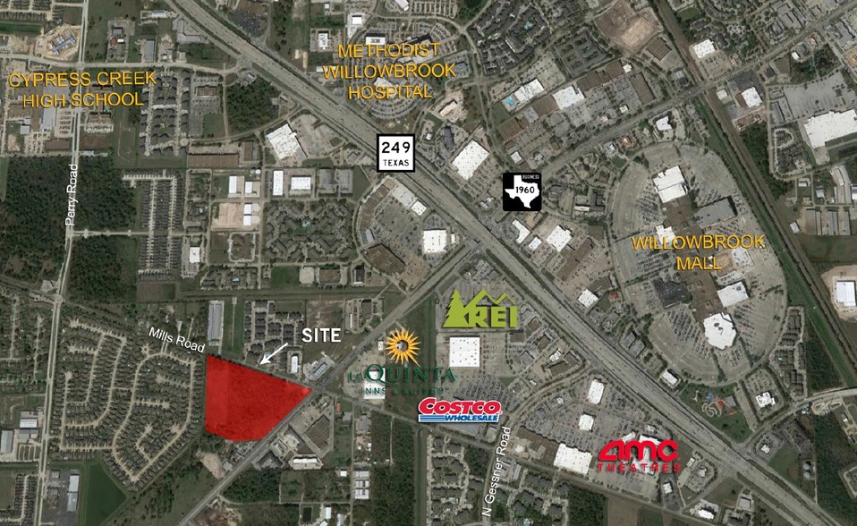 Primary Photo Of FM 1960 Rd W @ Mills Rd, Houston Land For Sale