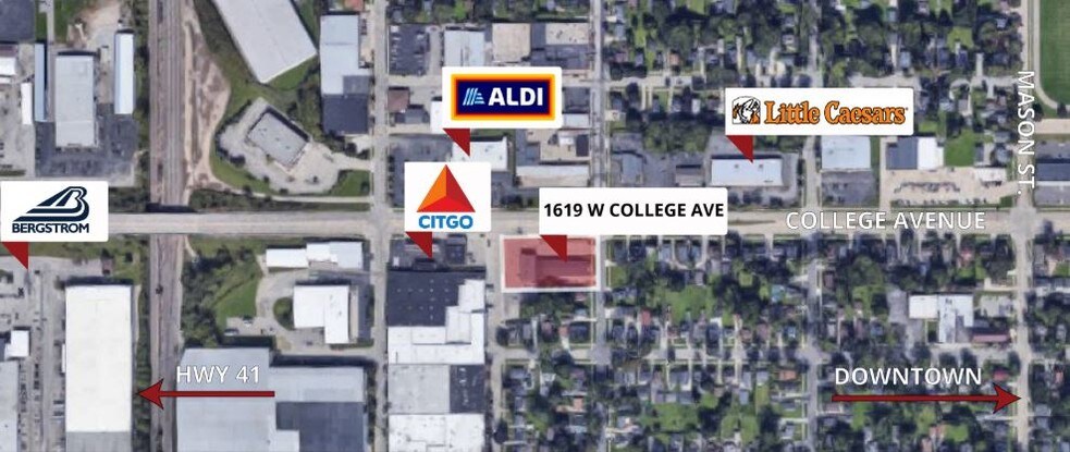 More Photos Of 1619 W College Ave, Appleton Storefront Retail Office For Lease