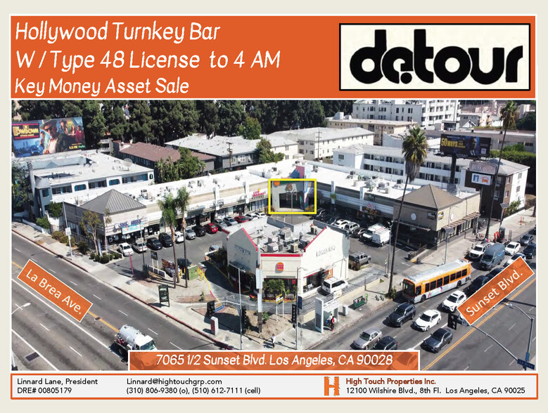 Primary Photo Of 7055-7077 W Sunset Blvd, Los Angeles Restaurant For Lease