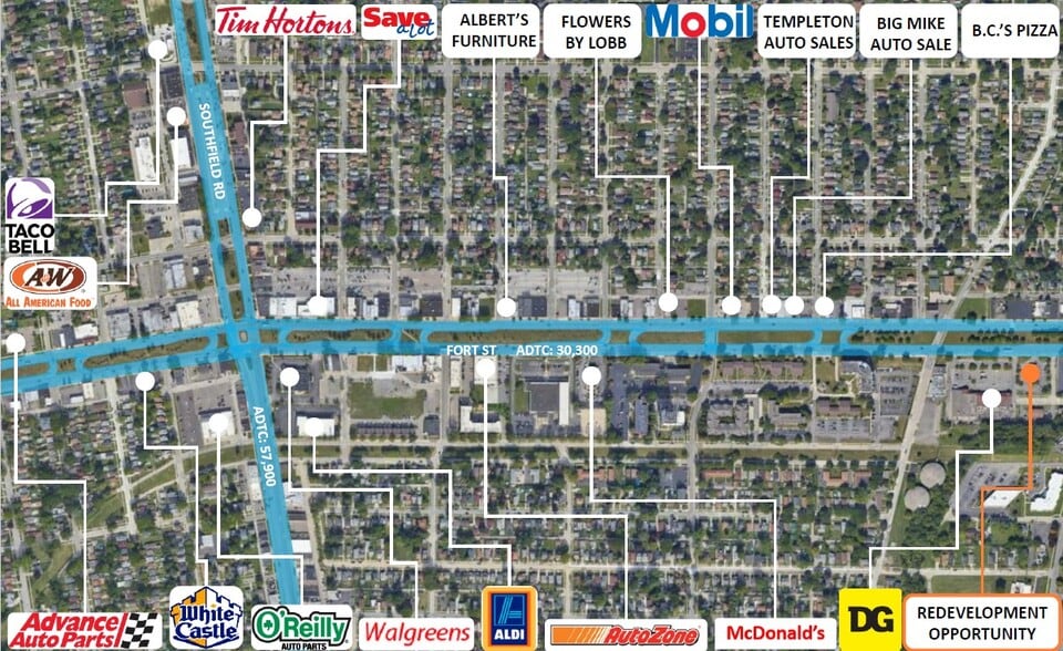 More Photos Of 1055 Fort St, Lincoln Park Fast Food For Sale