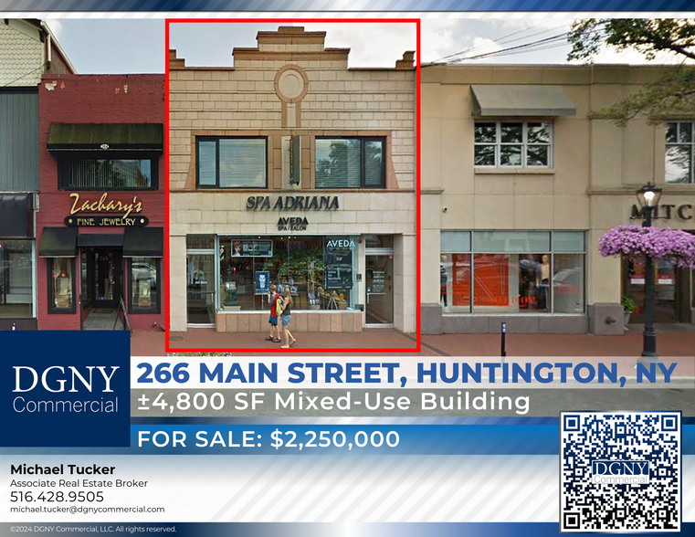 Primary Photo Of 266 Main St, Huntington Storefront For Sale